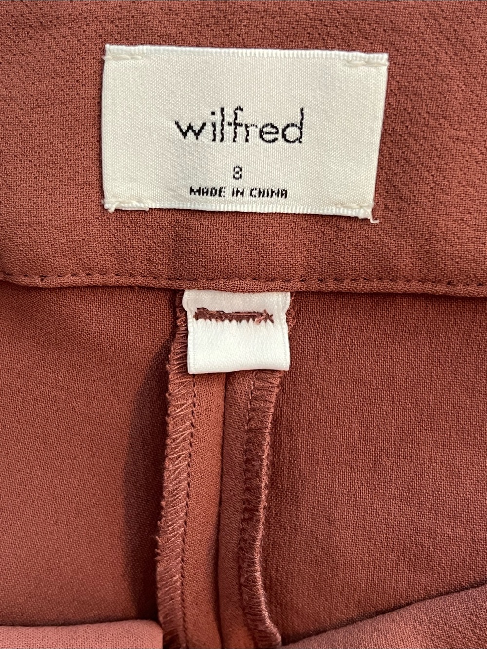 Wilfred Aritzia Cabaret Pant Anise Brown High Rise Flare Size 8 - Picture 9 of 12